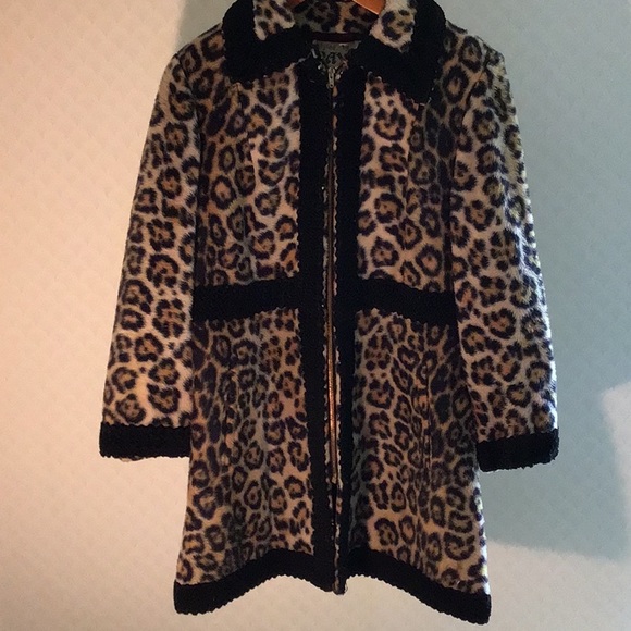 Rare vintage leopard 1960s style by Davis of Boston coat - Picture 2 of 6